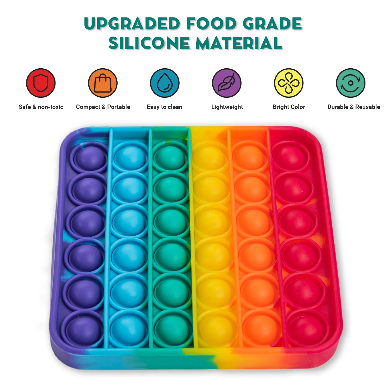 4 Extra Rainbow Fidget Mats (The Fidget Game: Sight Words) - Image 3