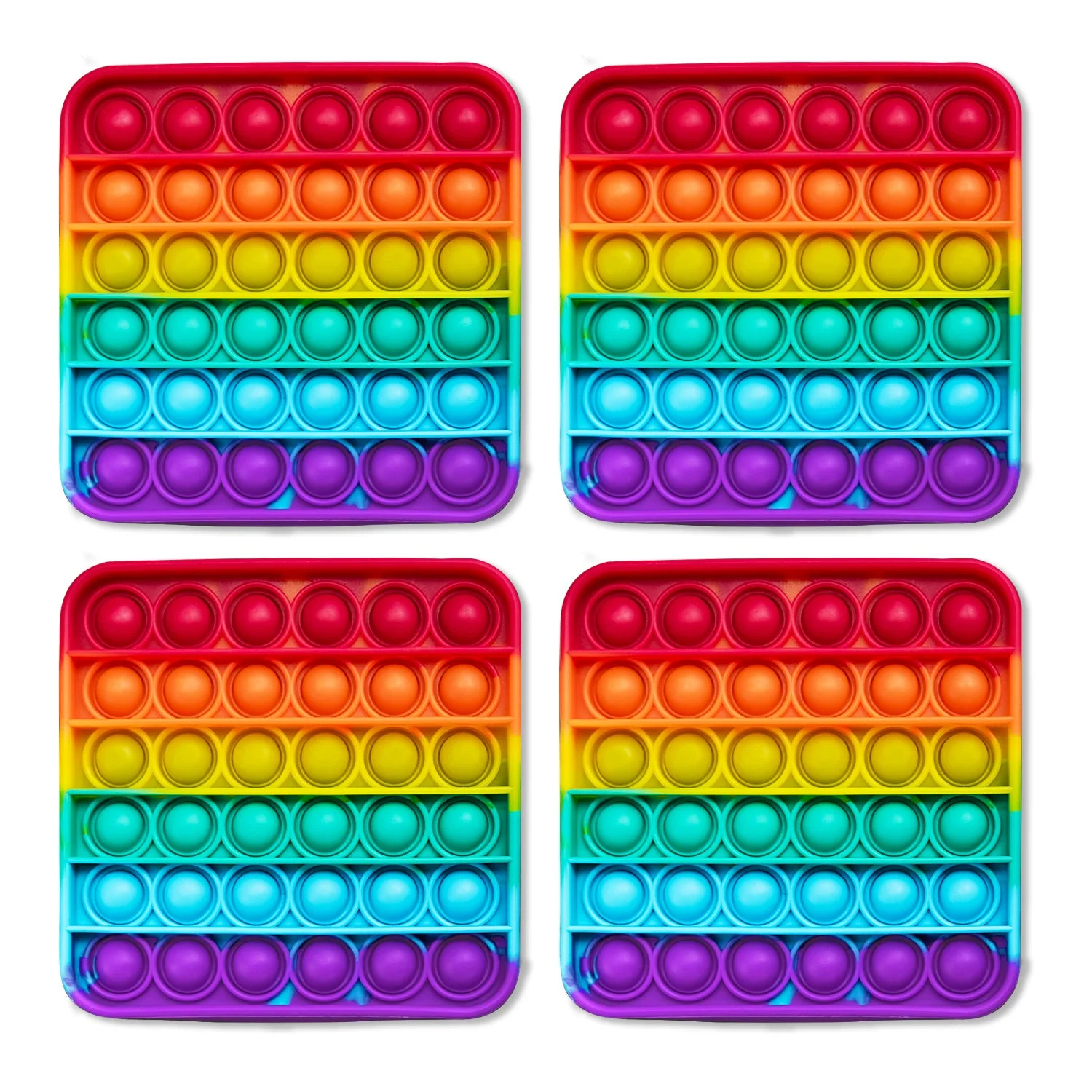 4 Extra Rainbow Fidget Mats (The Fidget Game: Sight Words).