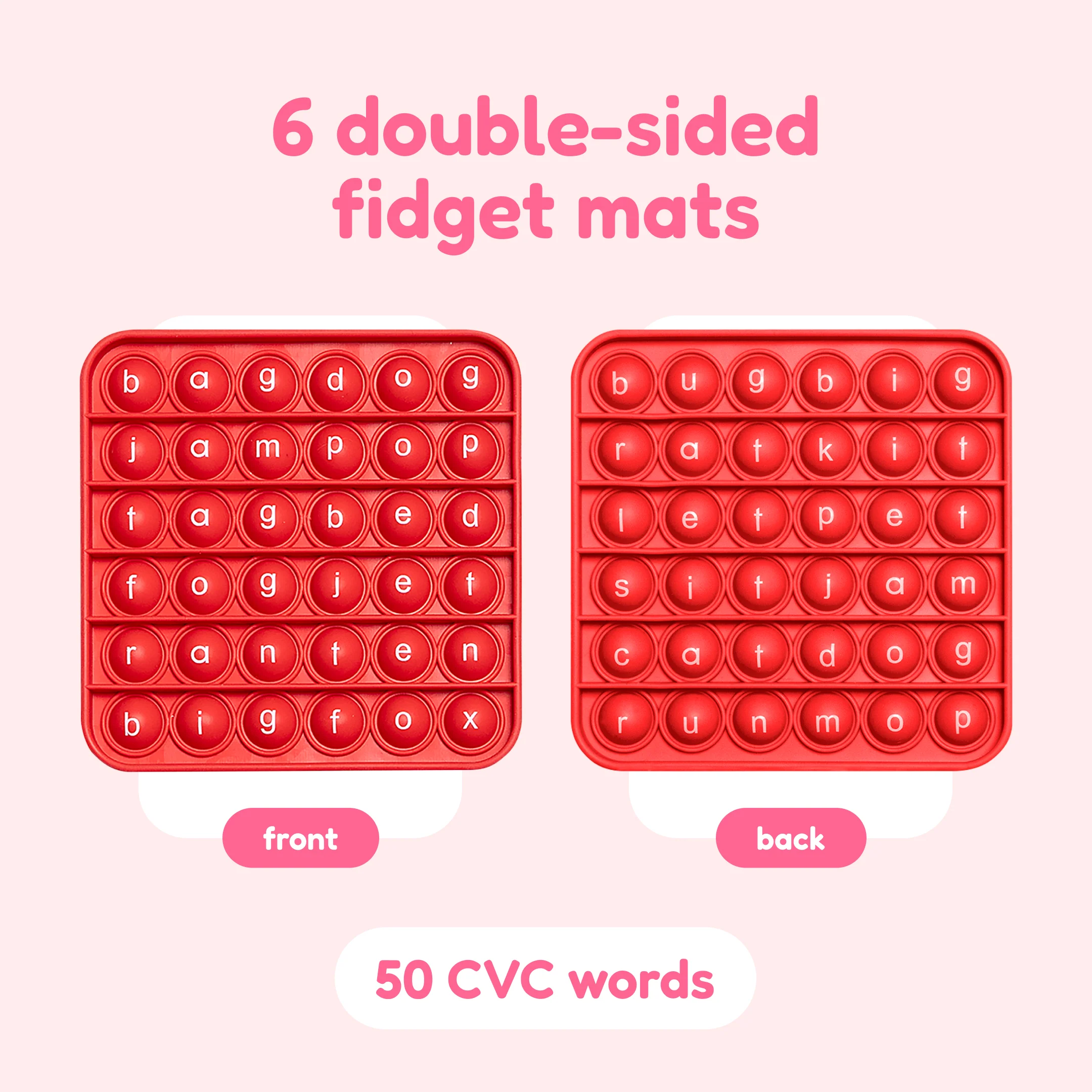 6 Extra CVC Fidget Mats (Word Pop) - Image 4