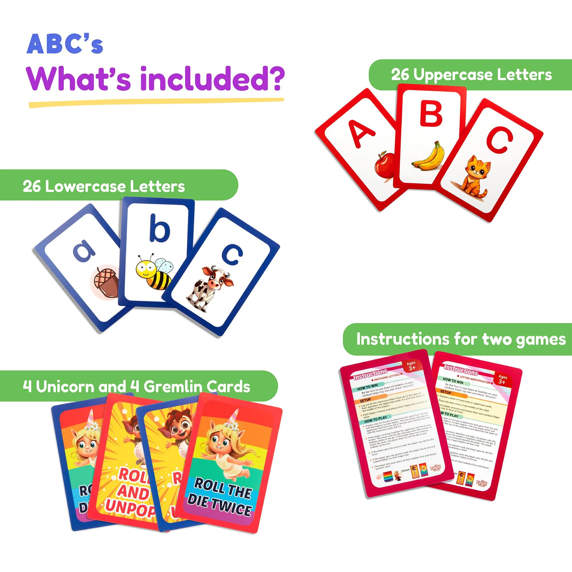 ABC: Learn Uppercase & Lowercase Letters Card Pack. - Image 2