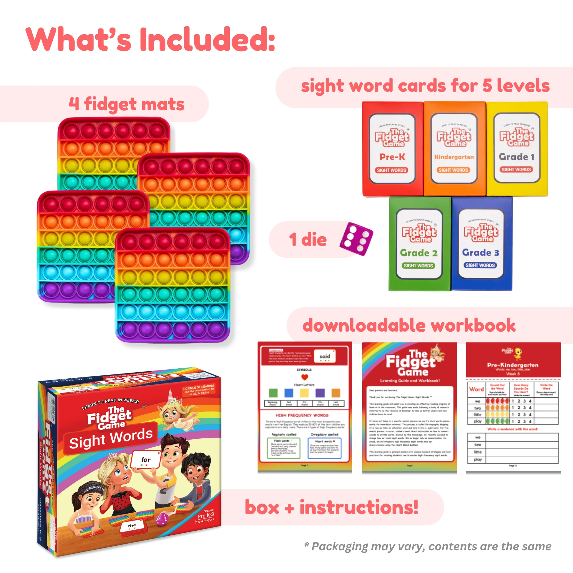The Fidget Game: Sight Words Edition. - Image 2