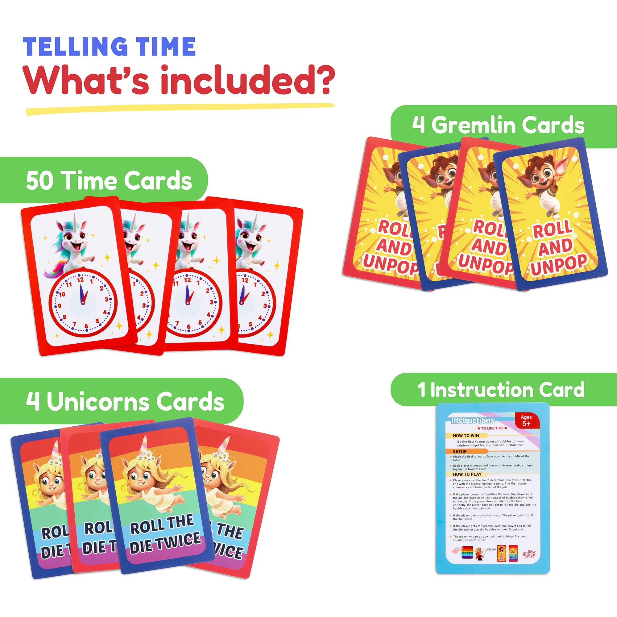 Telling Time Card Pack. - Image 2