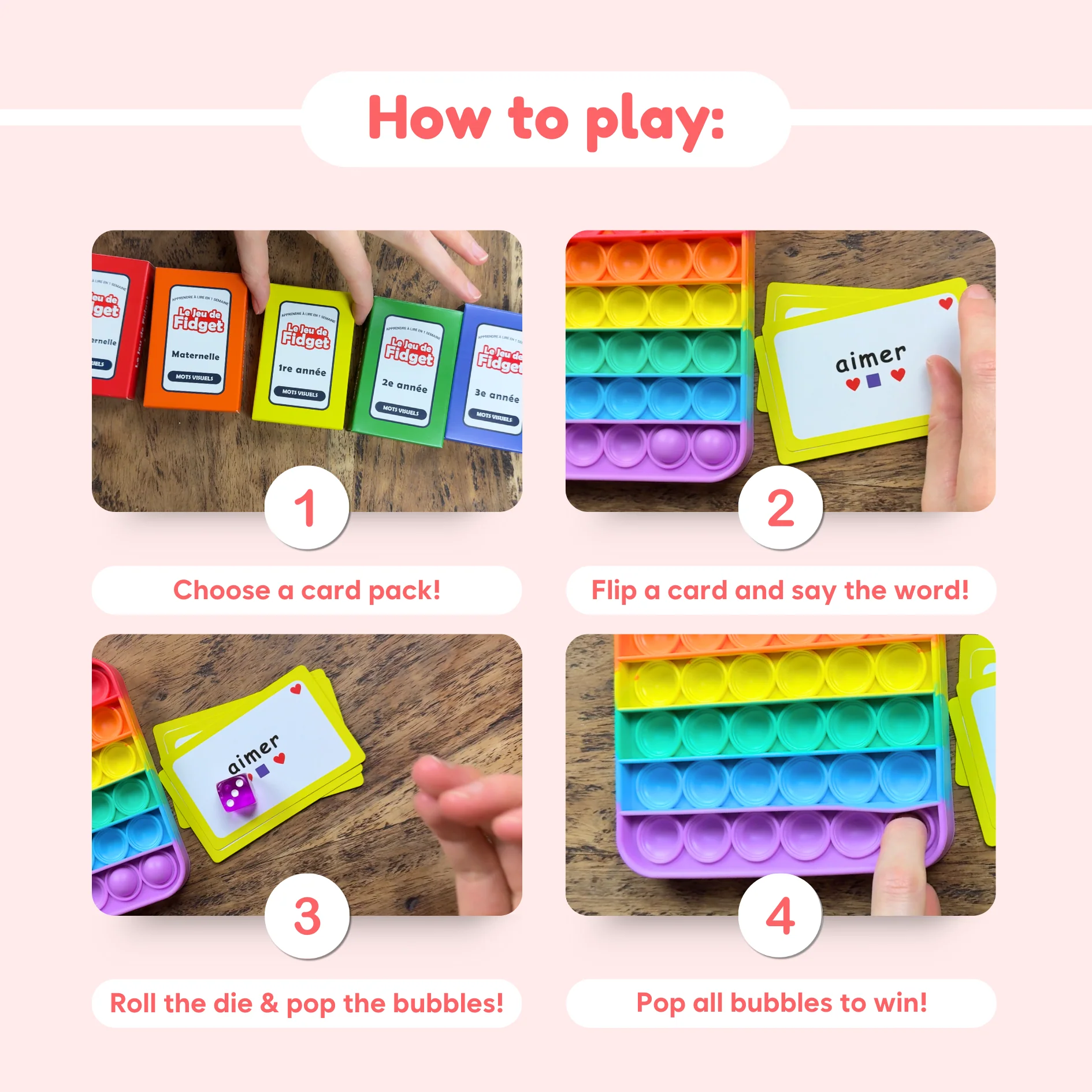 The Fidget Game French: Le Jeu de Fidget Mots Visuels. - Image 3